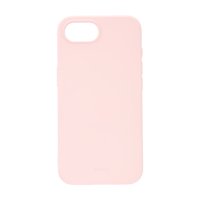 Onsala Phone Case iPhone 16E Back Silicone Touch Recycled MagSerie Chalk Pink