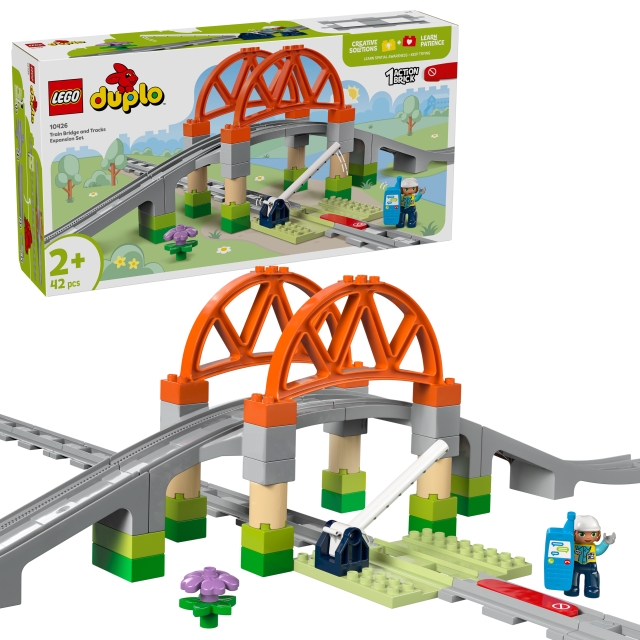 LEGO DUPLO Town - Train Bridge and Tracks Expansion Set (10426)