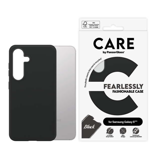 CARE by PanzerGlass - Fashionable Case Black Samsung Galaxy S25