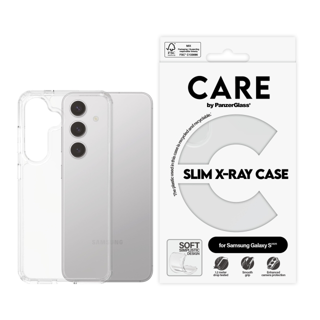 CARE by PanzerGlass - Fashionable Case Transparent X-Ray Soft Basic Samsung Galaxy S25