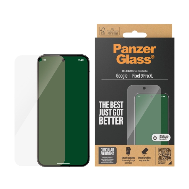 PanzerGlass Screen Protector Google Pixel 9 Pro XL - Ultra-Wide Fit