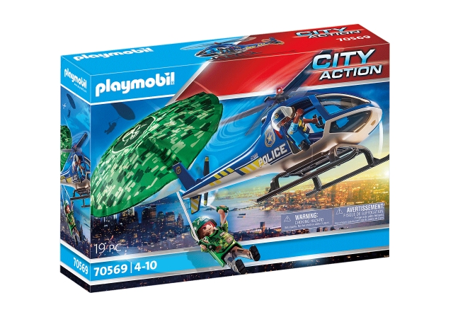 Playmobil Police helicopter - Parachute pursuit (70569)