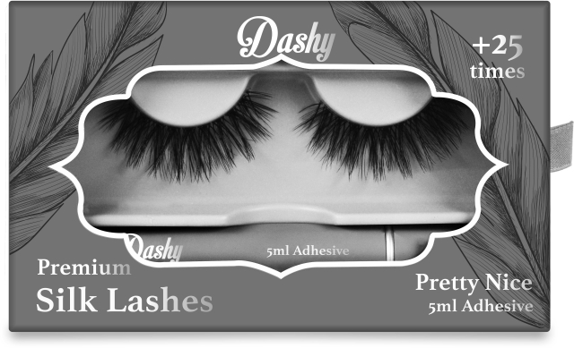 Dashy Premium Silk Lashes + 5 ml Adhesive Pretty Nice