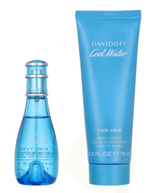 Davidoff Cool Water Woman Giftset 115 ml Edt Spray 30ml/Body Lotion 75ml