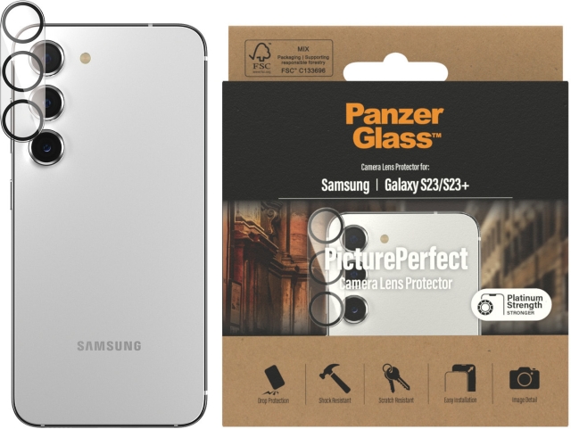 PanzerGlass PicturePerfect camera lens cover, Samsung Galaxy S23 / S23+
