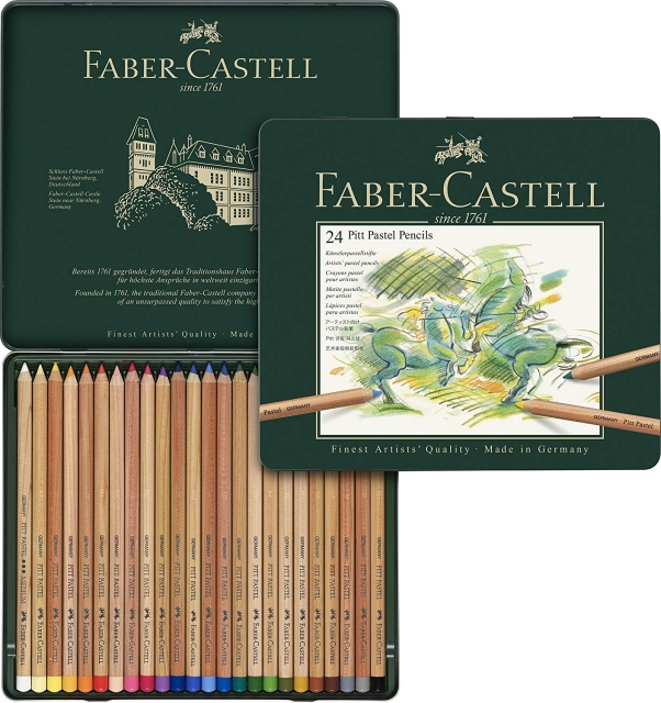 Faber-Castell Colour pencil Pitt Pastel tin of 24 (112124)