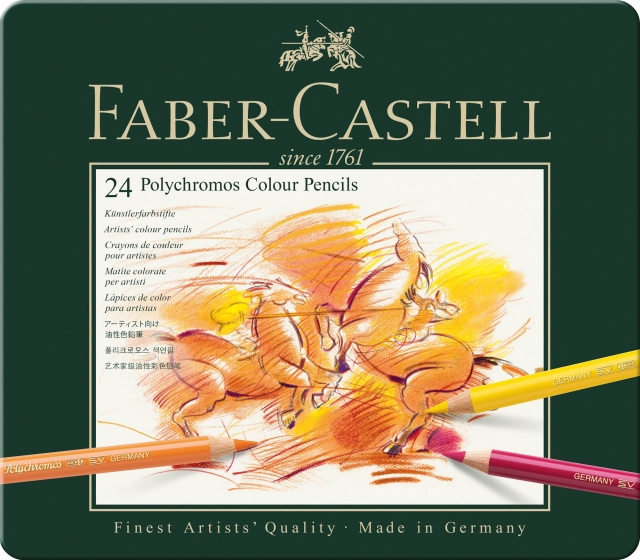 Faber-Castell Polychromos colour pencil, tin of 24 (110024)