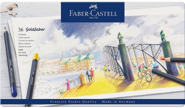 Faber-Castell Goldfaber colour pencil, tin of 36 (114736)
