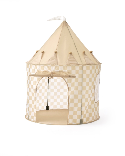 Kids Concept Star - Play Tent Check Yellow - (1000929)
