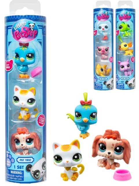 Littlest Pet Shop Pet trio in tube - Assorted  (00550)