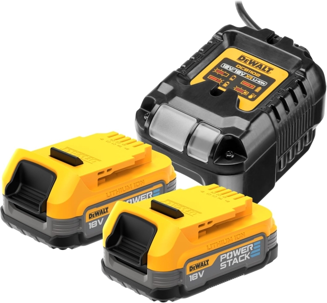 DeWALT DCB1102E2-QW Pack 2 Batteries Powerstack XR 18V – 1.7Ah Li-Ion