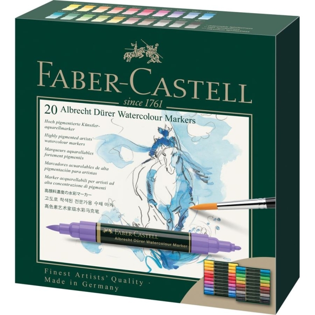 Faber-Castell Albrecht Dürer Watercolour Marker, wallet of 20