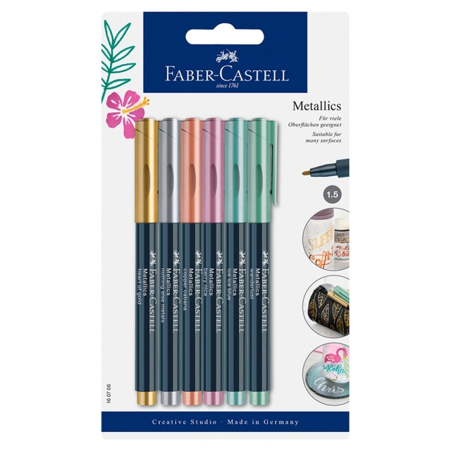 Faber-Castell Metallics Marker,  6 pc (160706)