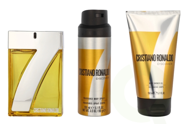 Cristiano Ronaldo CR7 Discover Giftset 400 ml Edt Spray 100ml/Shower Gel 150ml/Body Spray 150ml