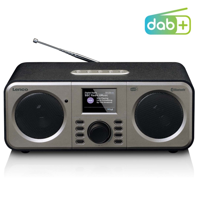 Lenco Stereo DAB+ FM Radio with Bluetooth® Black