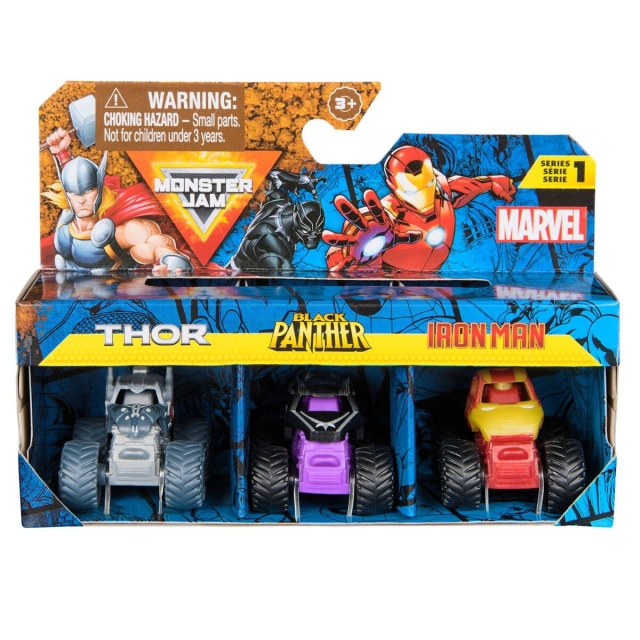 Monster Jam Mini 1:87 Marvel 3 Pack Bundle asst (6070229)