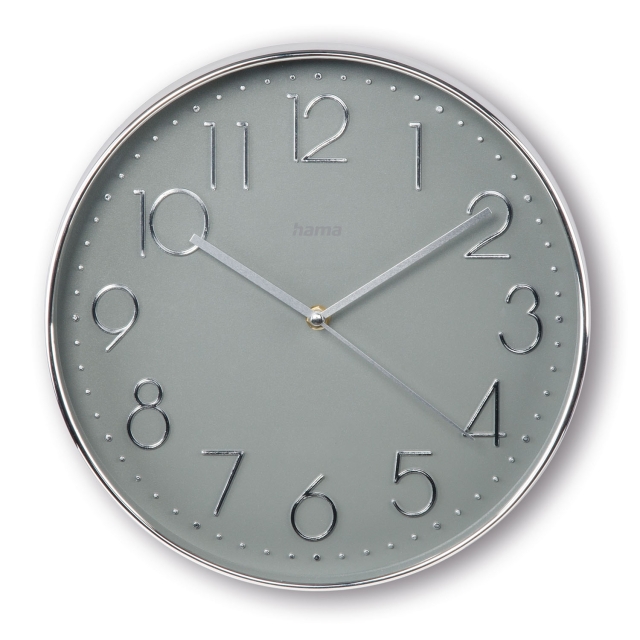 Hama Wall Clock Corsica Silver 30cm