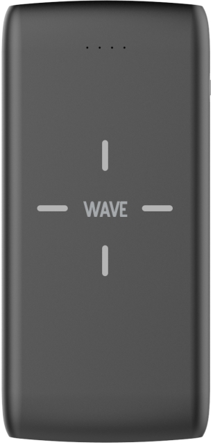 Wave QiPower backup power supply, 10 000 mAh, black