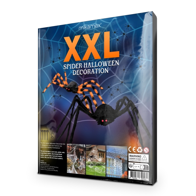 MikaMax XXL Spider Halloween Decoration