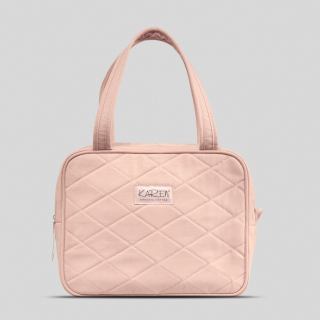 Karen Toilet bag with handle - Nude quilt