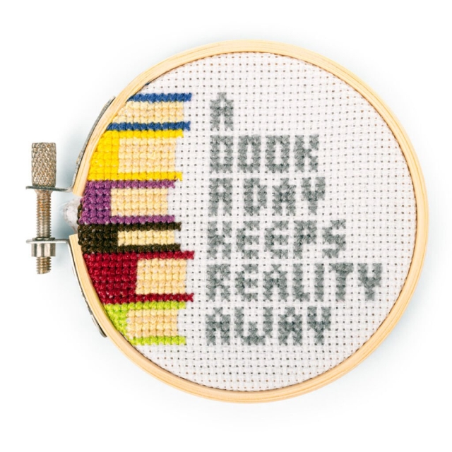Kikkerland Books Mini Cross Stitch Embroidery - (GG271)