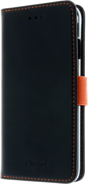 Insmat Exclusive Flip Case Wallet Case for iPhone 6 / 6s / 7 / 8 / SE, black / orange