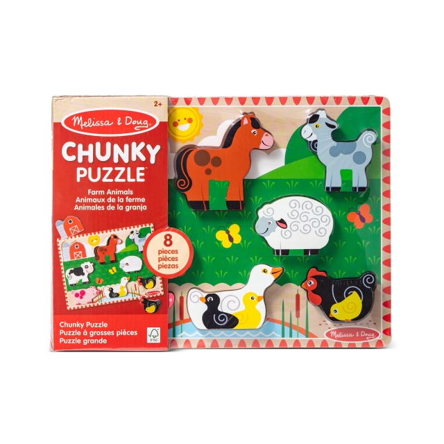 Melissa & Doug Farm Chunky Puzzle (8 pcs) (50203)