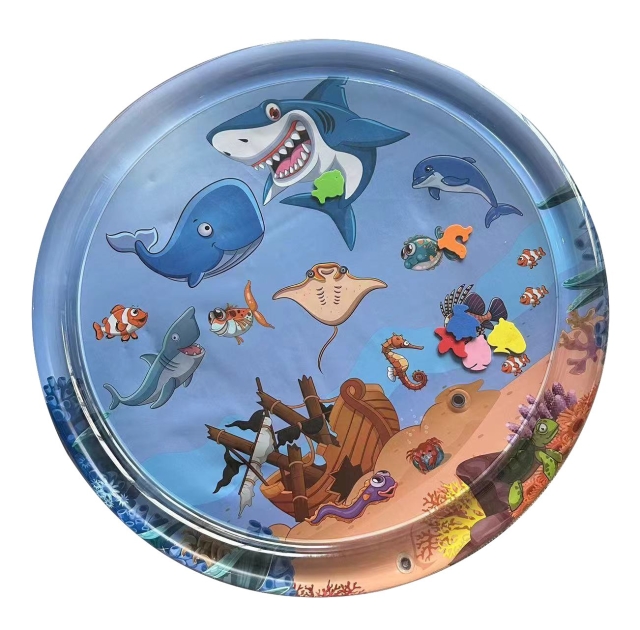 Magni Baby water play mat with sea creatures, round, blue - (5716)