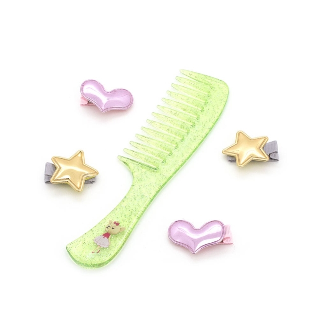 Lucky Doggy Hair Accessories Green Brush - (OT-LDA5006)