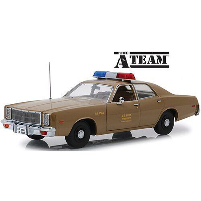 Greenlight Collectibles - 1/18 The A-Team  (1983-87 TV) - 1977 Plymouth Fury US Army Police