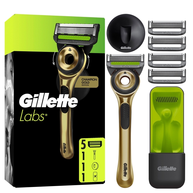 Gillette GilletteLabs With Exfoliating Bar Razor Champion Gold Edition - Green/Black