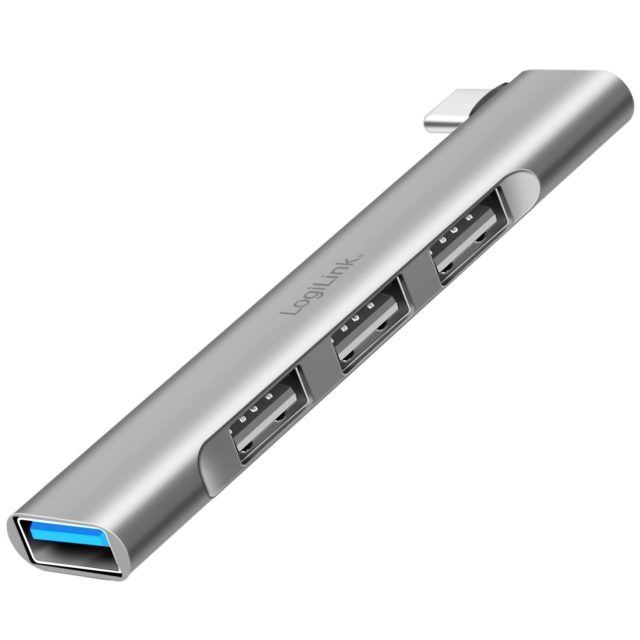 LogiLink Ultraslim 4-port USB-C hub 1 x USB-A3.0, 3 x USB-A2.0