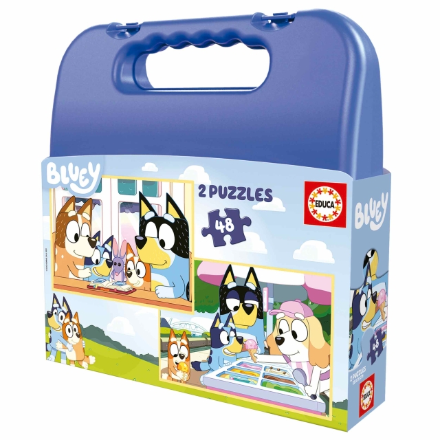 Educa Puzzle Suitcase 2x48 - Bluey (80-19831)
