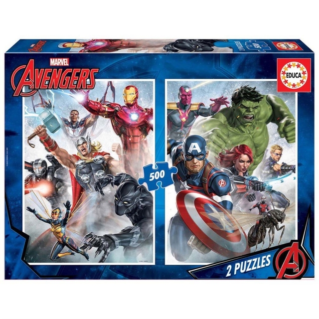 Educa Puzzle - 2x500 Pieces - Avengers (80-17994)