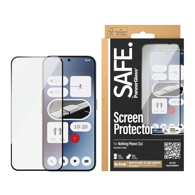 PanzerGlass SAFE by PanzerGlass- Screen Protector - Nothing Phone 2a,  2a Plus - Ultra-Wide Fit