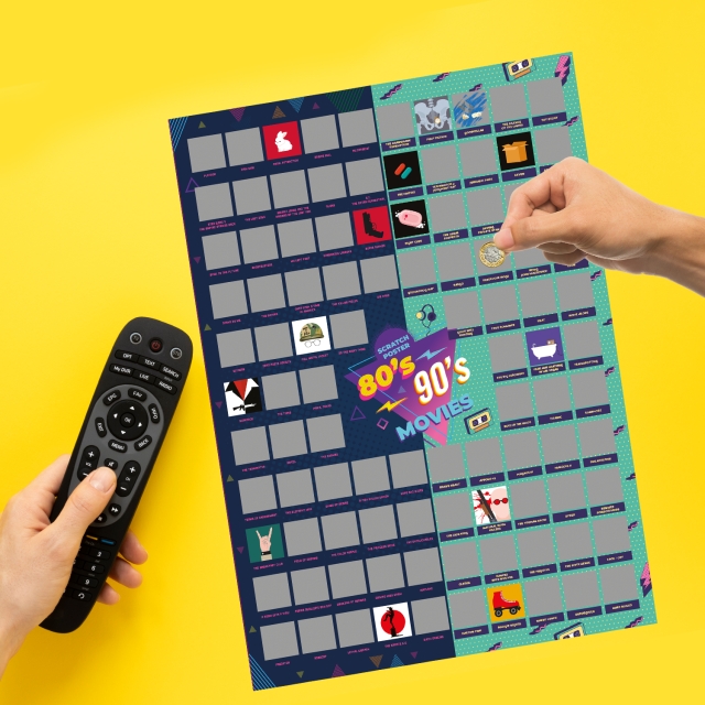 Mad Monkey Scratch Poster Top 100 80s & 90s movies