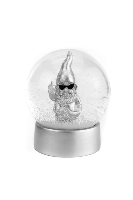 Winkee Snow Globe - Snow Globe Gnome - Silver