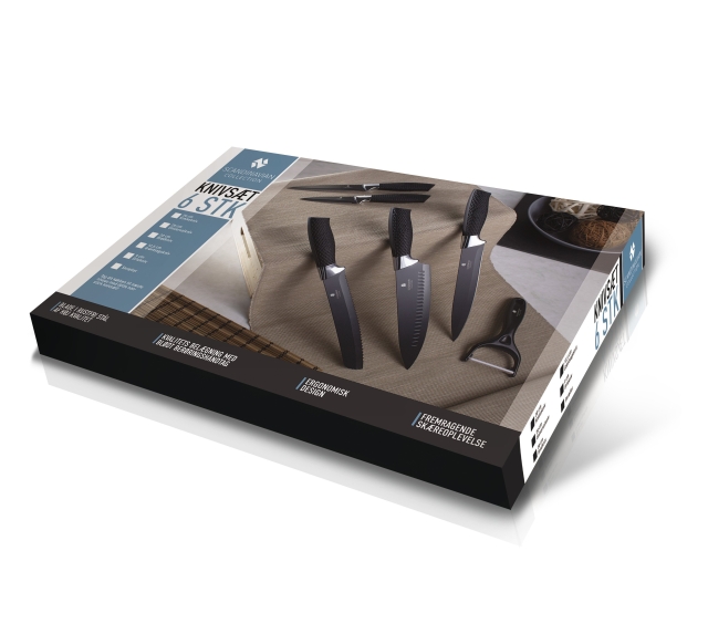 Scandinavian Collection 6 Pack Knife Set - Sort