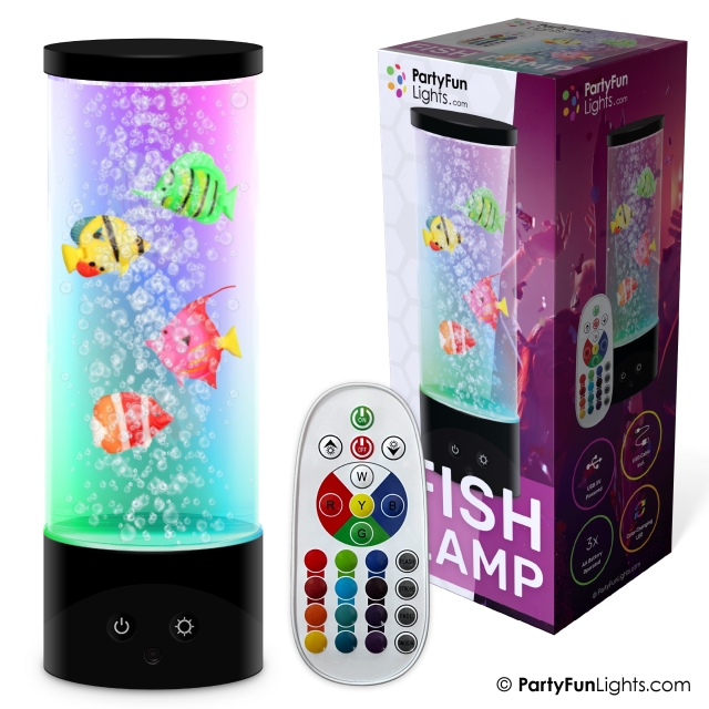 Party Fun Lights Fishing lamp with remote control - H: 28cm (605404)
