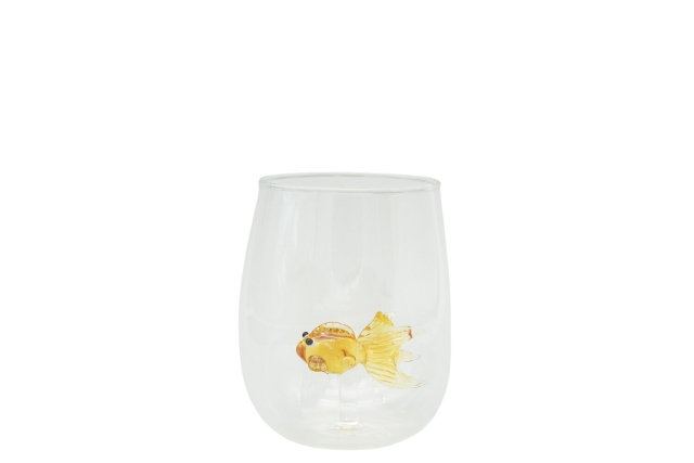 Winkee Drinking Glasses - Handmade Glasses Goldfish