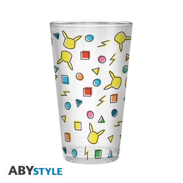 Abysse POKEMON Large Glass - Pikachu Pattern - 400 ml x2