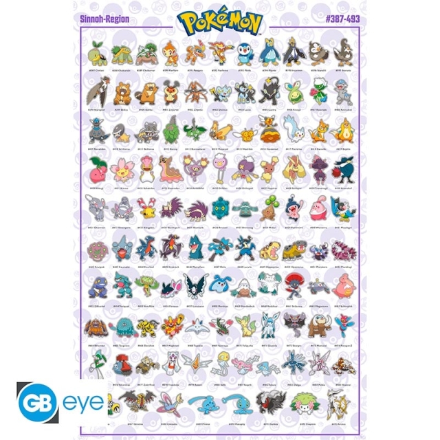 Abysse Sinnoh Pokemon Poster - 91.5 x 61 cm