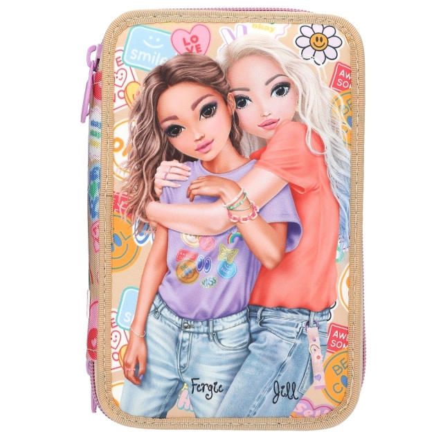 TOPModel Triple Pencil Case GIRL POWER - Beige (413282)