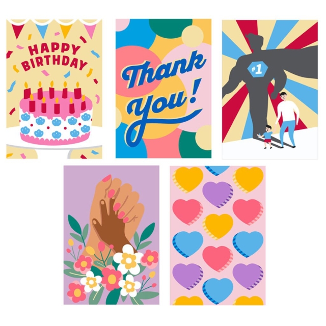 Kikkerland Crafter PaintByNumber Greeting Cards - (CR20)
