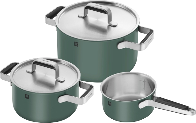 Zwilling Pure Pots and pans set, 3-pcs - Grøn