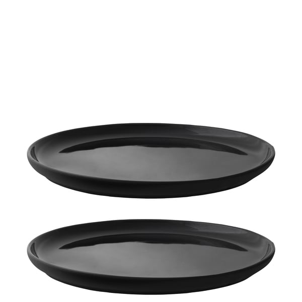 Stelton Theo Lunch Plate Ø22 cm - 2 Pcs. (Black)