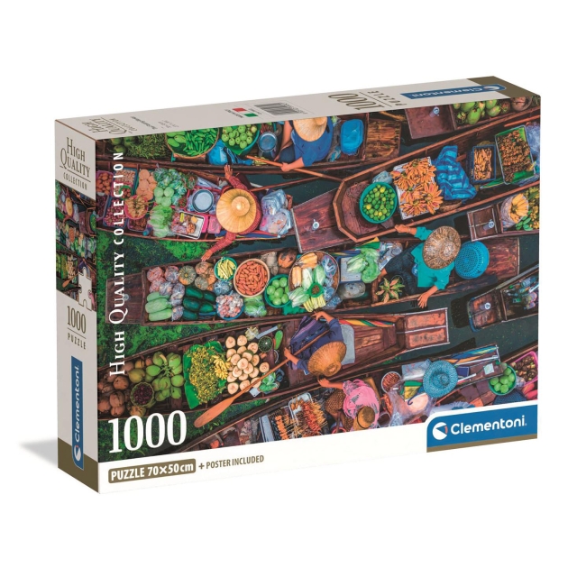 Clementoni Puzzle 1000 Pcs CB High Quality Collection Thai Floating Market