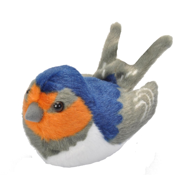 Wild Republic Plush Toy Bird With Sound 18 cm Barn Swallow
