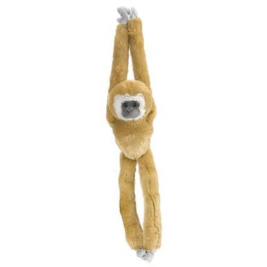 Wild Republic Plush Toy Hanging Monkeys Lar Gibbon (White Handed Gibbon Monkey)