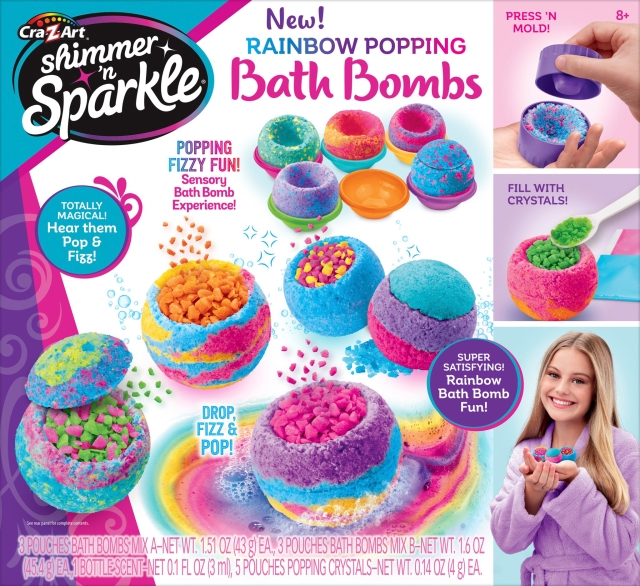 Shimmer n Sparkle RAINBOW POPPING BATH BOMBS (17345)